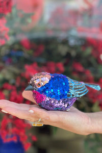Thumbnail for Jasper Clip on Sequin Bird Blue