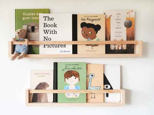 Kids Bookshelf with Flat Peg (Pine)