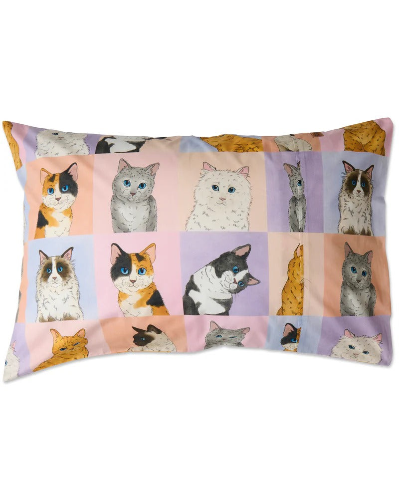Kitty Cat Organic Cotton Pillowcase