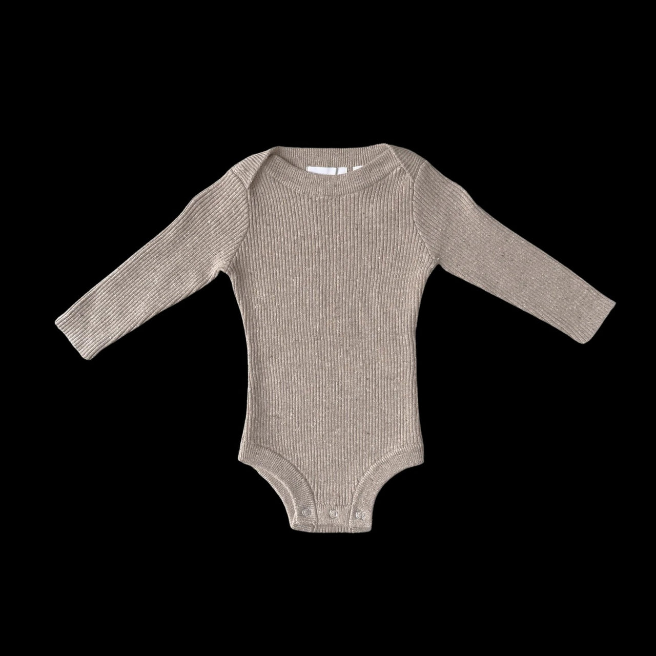 Organic Speckle Essential Knit Bodysuit Oatmilk