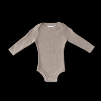 Thumbnail for Organic Speckle Essential Knit Bodysuit Oatmilk