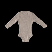 Thumbnail for Organic Speckle Essential Knit Bodysuit Oatmilk