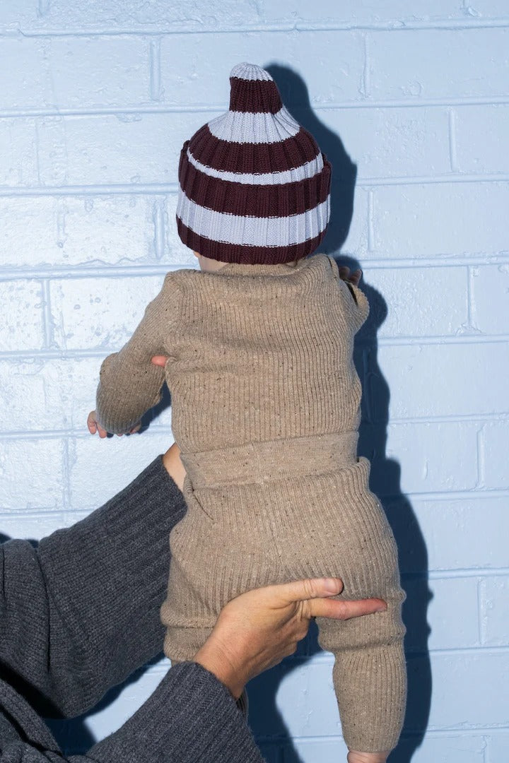 Organic Speckle Essential Knit Bodysuit Oatmilk