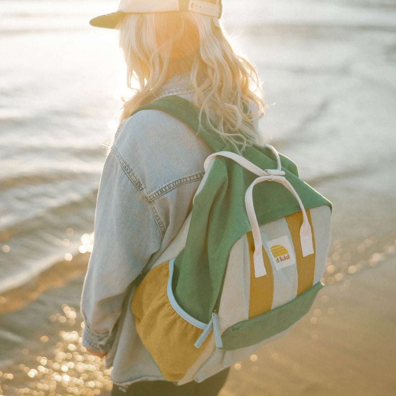 Corduroy Splice Eco Kids Backpack - Lagoon
