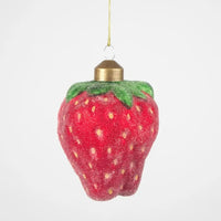 Thumbnail for Sugared Strawberry Decoration Large Red