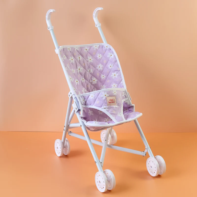 Folding Doll Stroller - Lilac Daisy