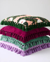 Thumbnail for Lilac Velvet Tassel Cushion