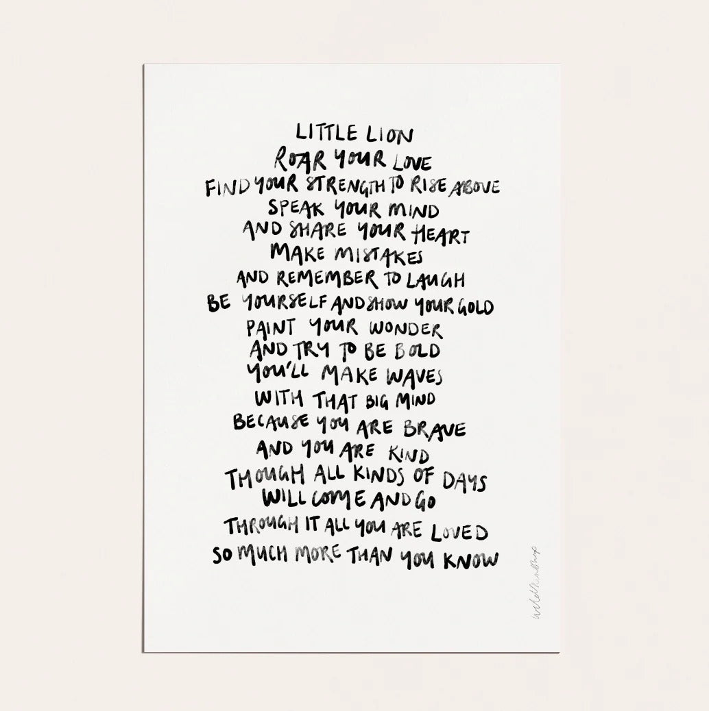 Little Lion Unframed Print