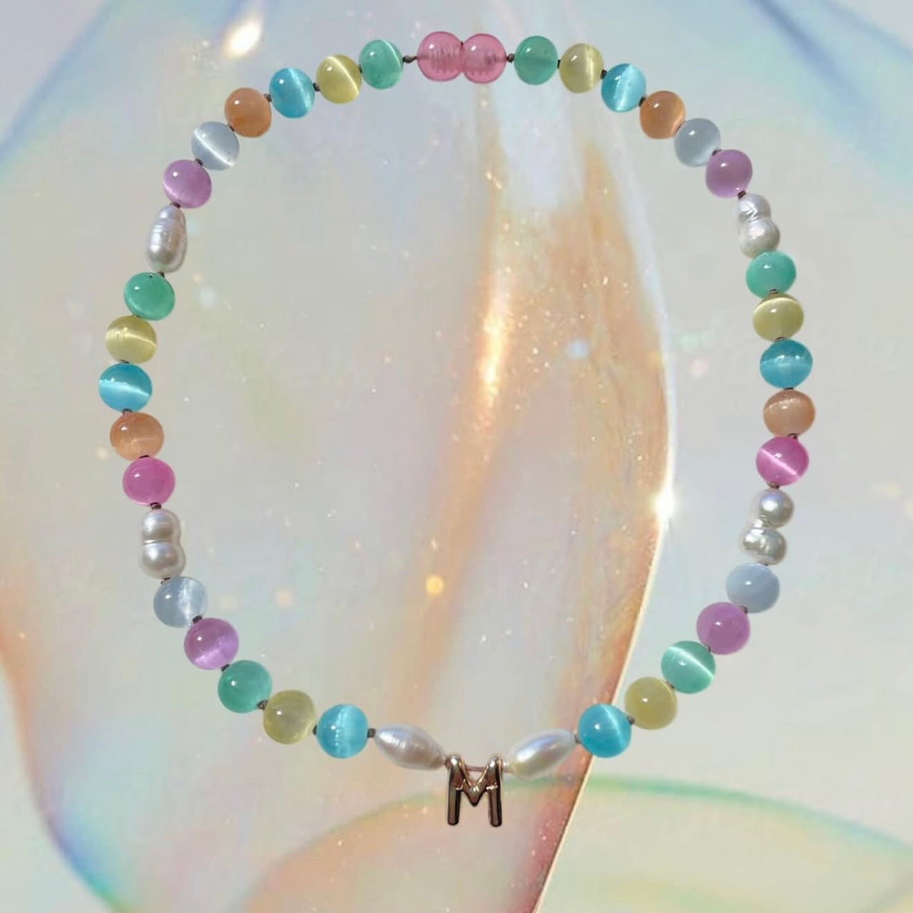 Lollie Youth Necklace with Gold Initial