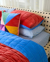 Thumbnail for Lustre Panelled Velvet Cushion