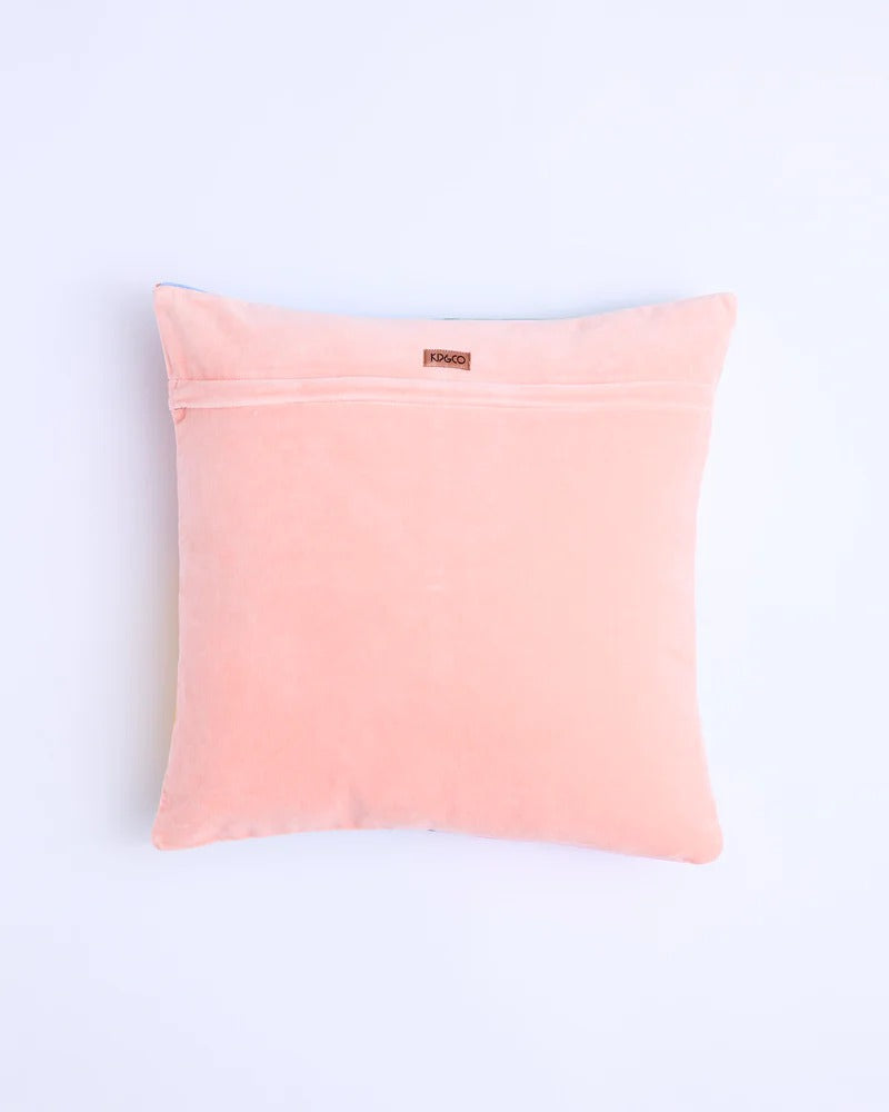 Lustre Panelled Velvet Cushion