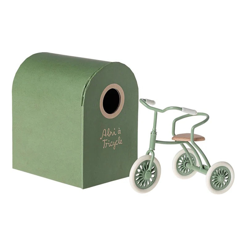Maileg Abri a Tricycle Mouse Green