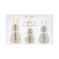 Thumbnail for Meri Meri x Liberty Paper Honeycomb Bunnies (Pack of 3)