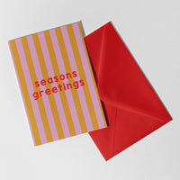 Thumbnail for Mustard & Lilac Seasons Greetings Christmas Card