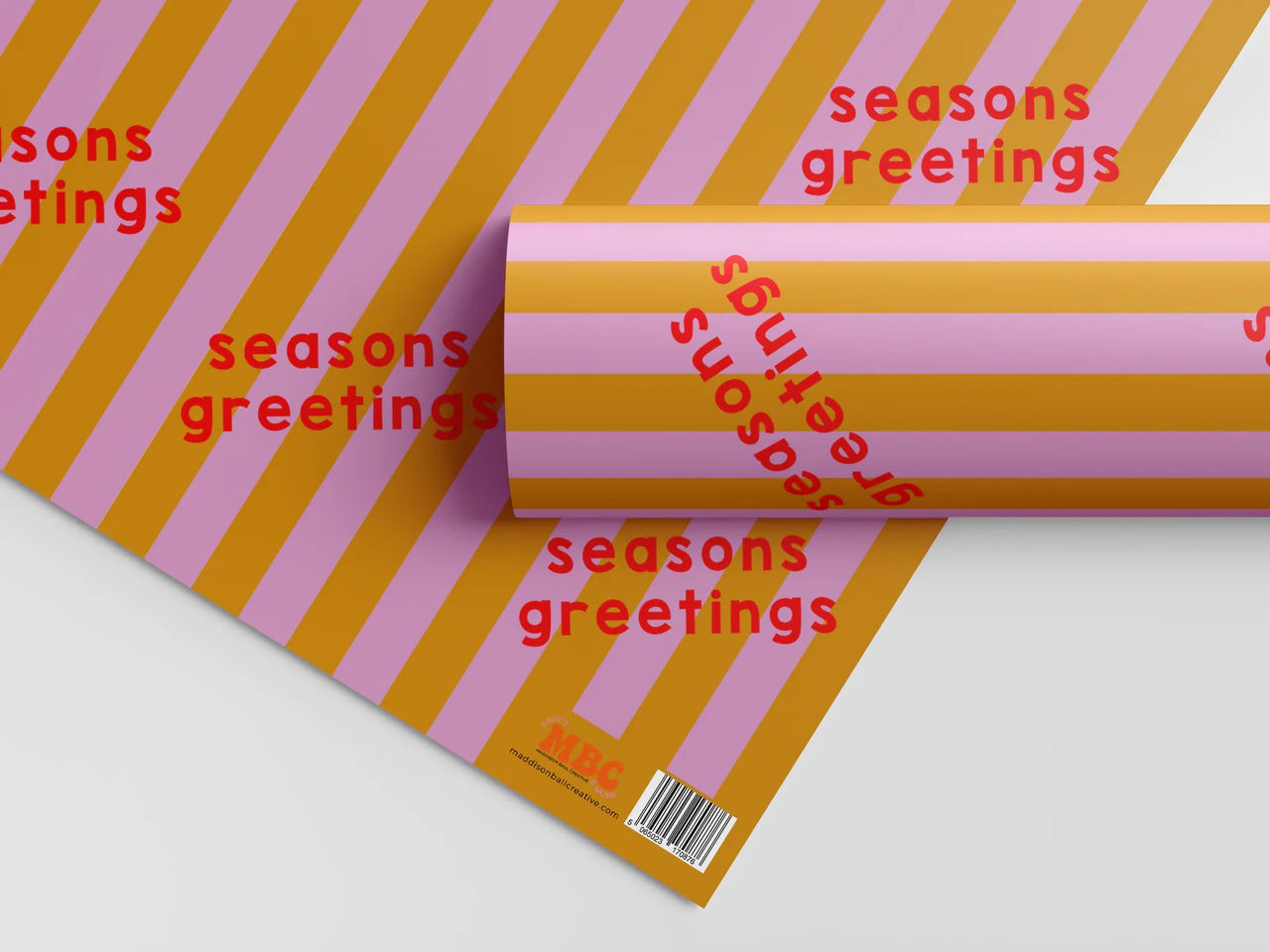 Mustard & Lilac Seasons Greeting Gift Wrap