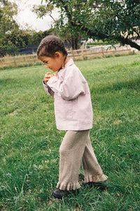 Thumbnail for Organic Frill Knit Flares Oatmilk