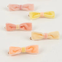 Thumbnail for Pastel Velvet Mini Bow Clips