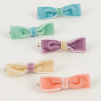 Thumbnail for Pastel Velvet Mini Bow Clips