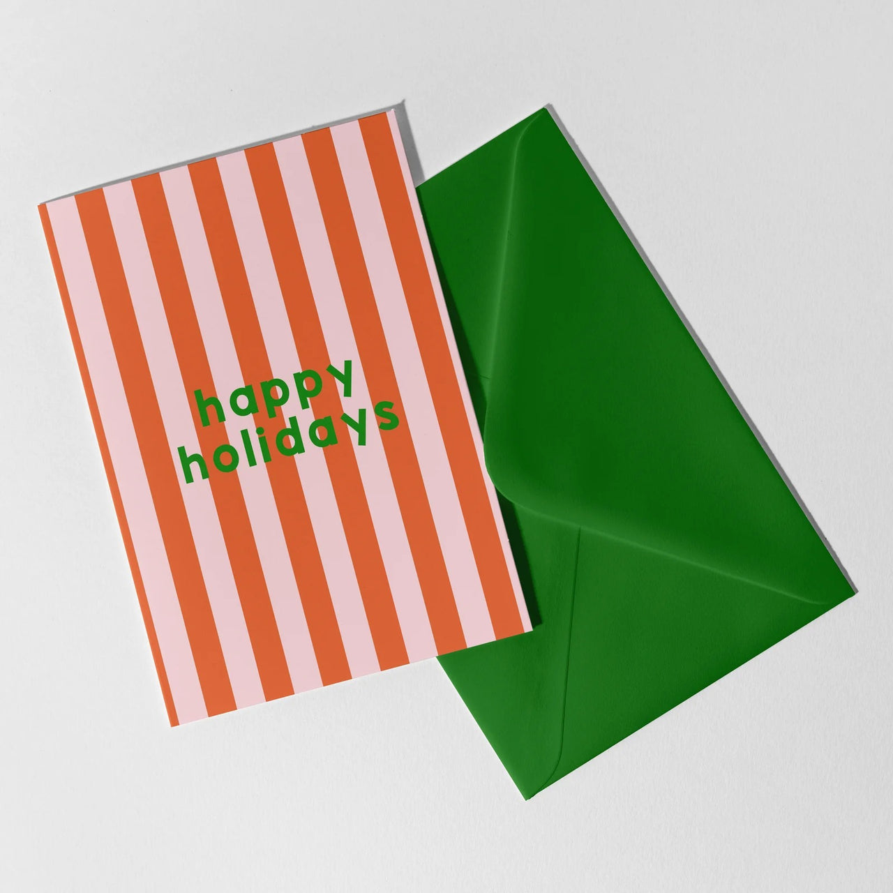 Peach & Orange Happy Holidays Christmas Card