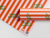 Thumbnail for Peach & Orange Happy Holidays Gift Wrap