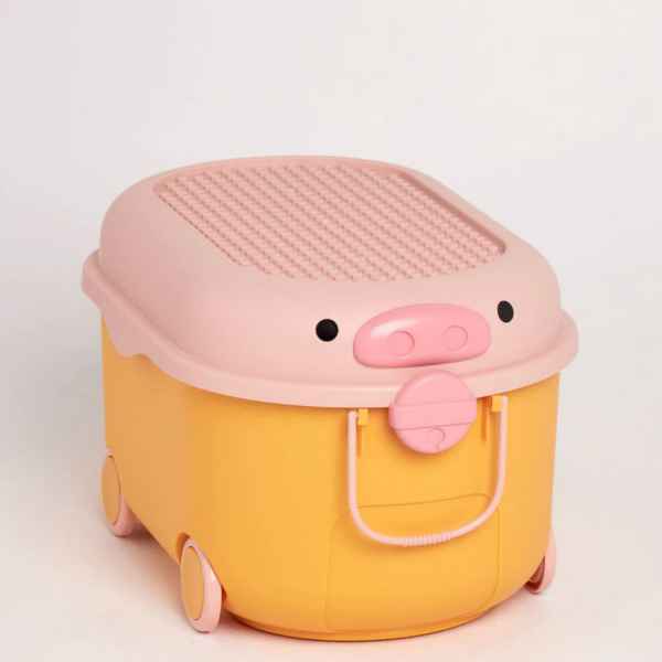 Yellow & Pink Pig Ride a Long Storage