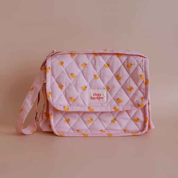 Dolls Nappy Bag Set - Pink Ducky