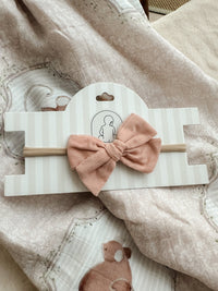 Thumbnail for Pink Cord Bow Baby Headband