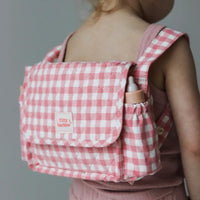 Thumbnail for Pink Gingham Nappy Bag Set