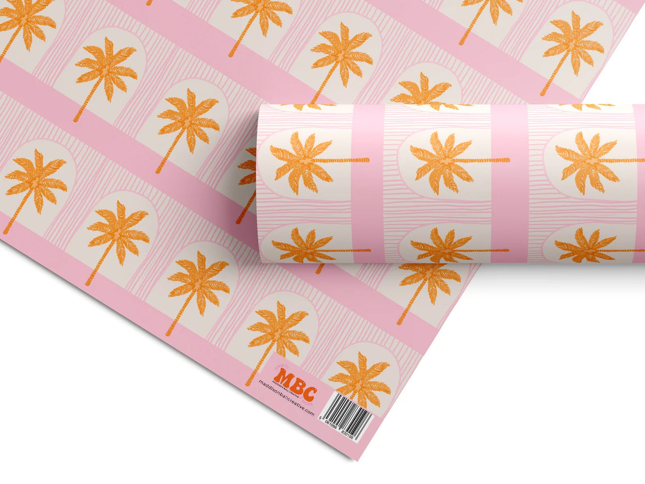 Pink Palm Tree Gift Wrap