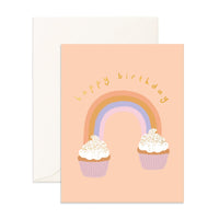 Thumbnail for Rainbow Cupcakes Greeting Card
