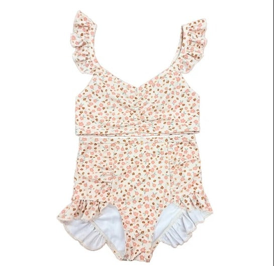 Ruffle 2 Piece Swimsuit Sunset Meadow