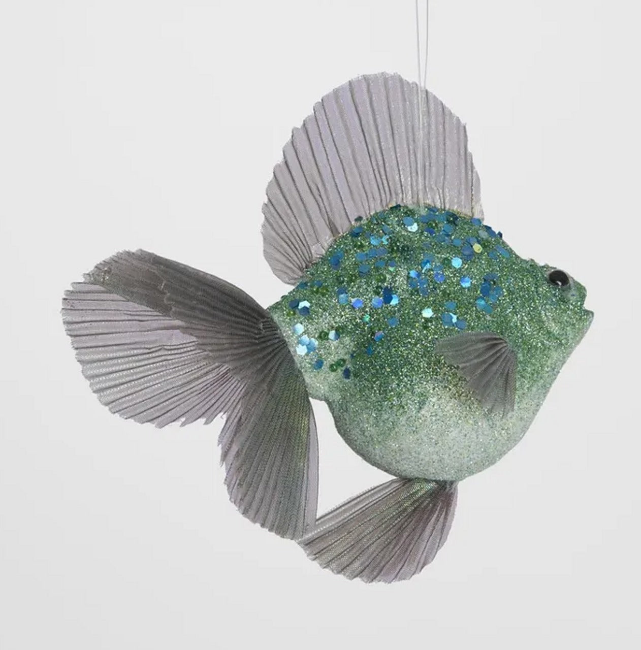 Seafoam Angel Fish Decoration Green Blue