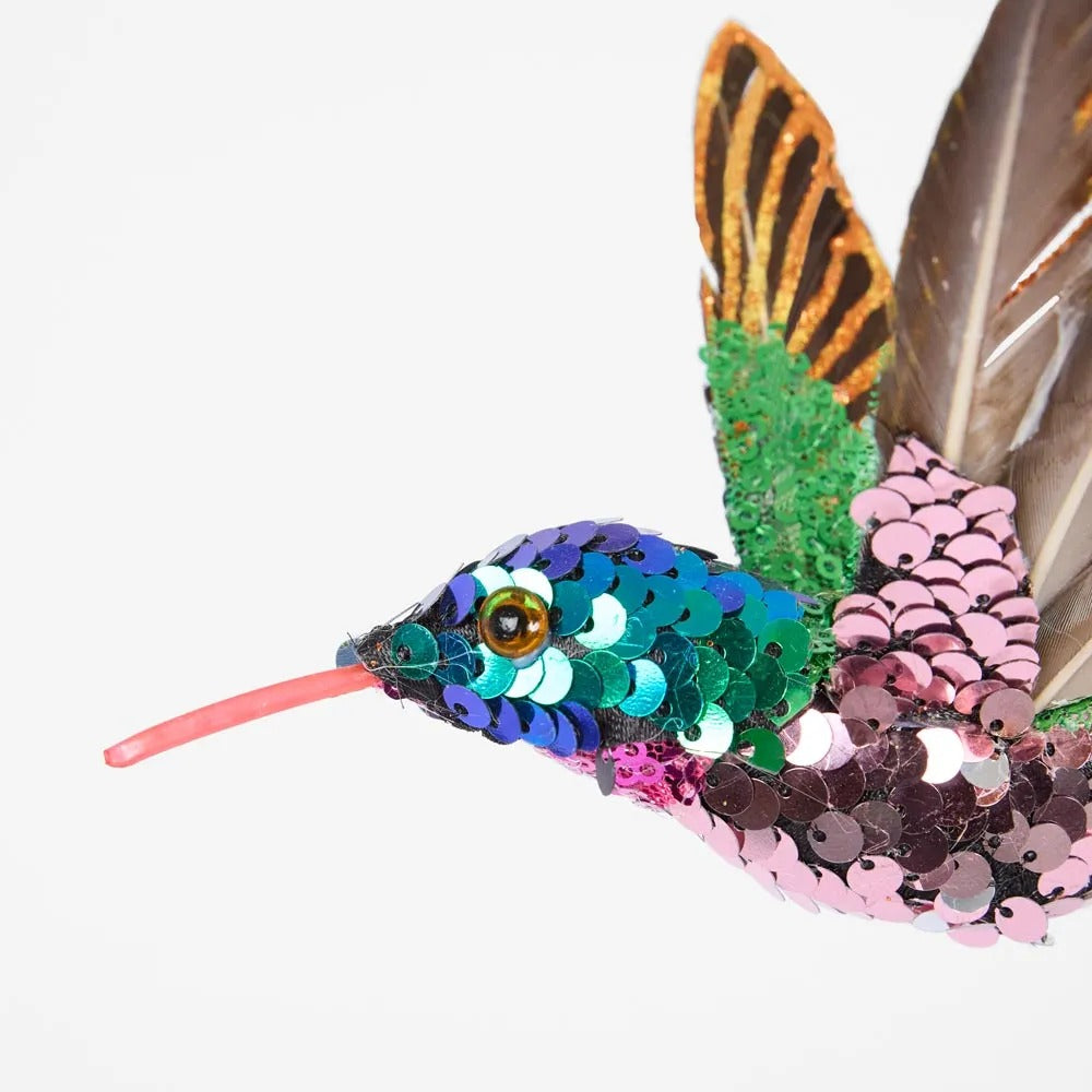 Amore Sequin Hummingbird Tree Decoration