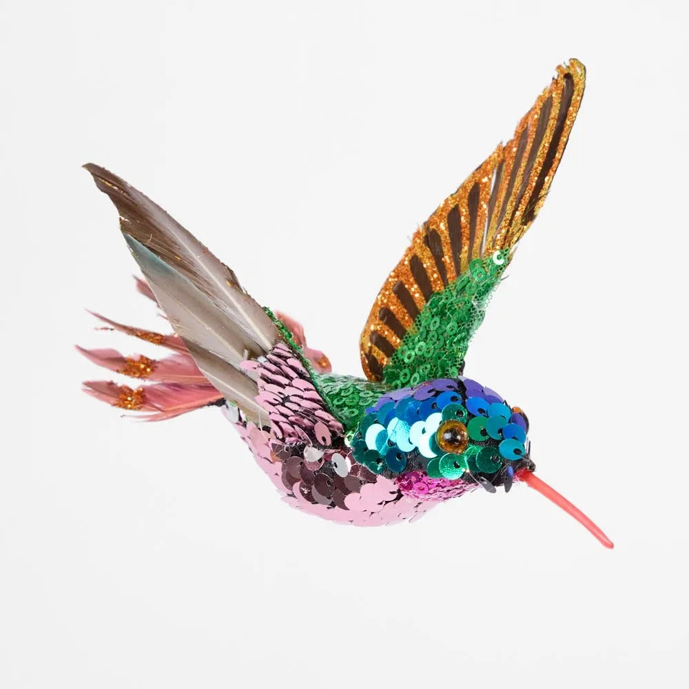 Amore Sequin Hummingbird Tree Decoration