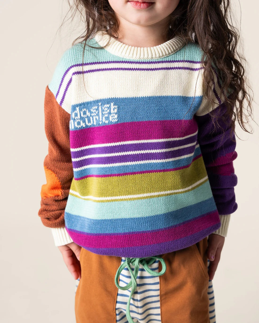 Jersey Knit Swweater Ski Stripes