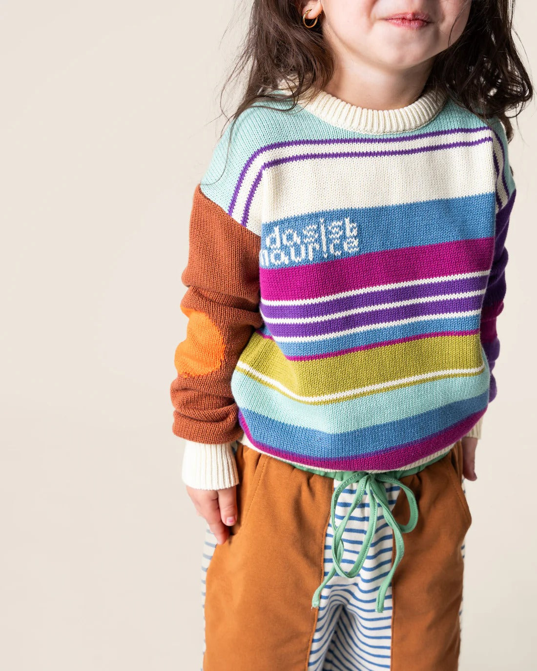 Jersey Knit Swweater Ski Stripes