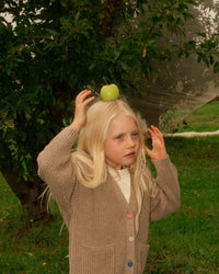 Thumbnail for Organic Speckle Knit Cardigan Oatmilk