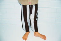 Thumbnail for Organic Striped Knit Pants Plum & Haze