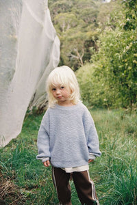 Thumbnail for Organic Striped Milano Knit Pants Espresso