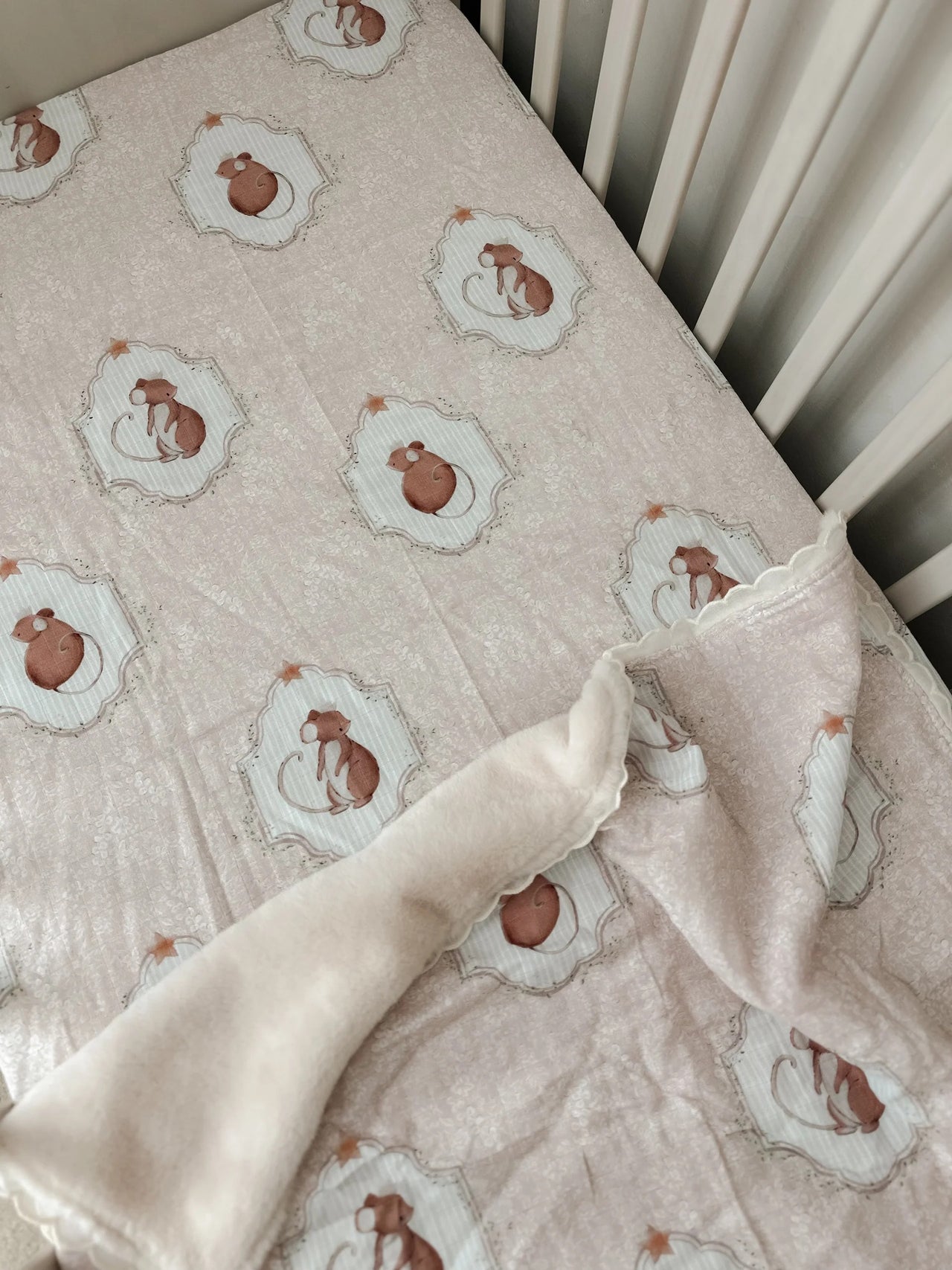 Sweet Squeak Fitted Cot Sheet