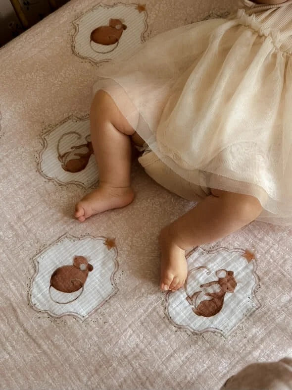 Sweet Squeak Fitted Cot Sheet