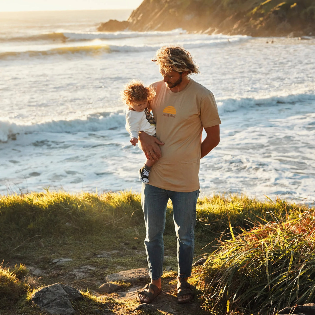 Rad Dad Organic Cotton Tee Tan