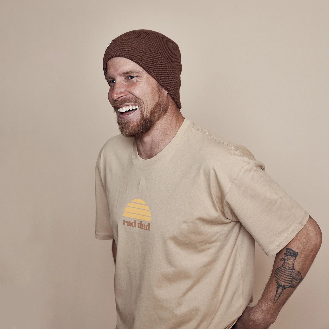 Rad Dad Organic Cotton Tee Tan