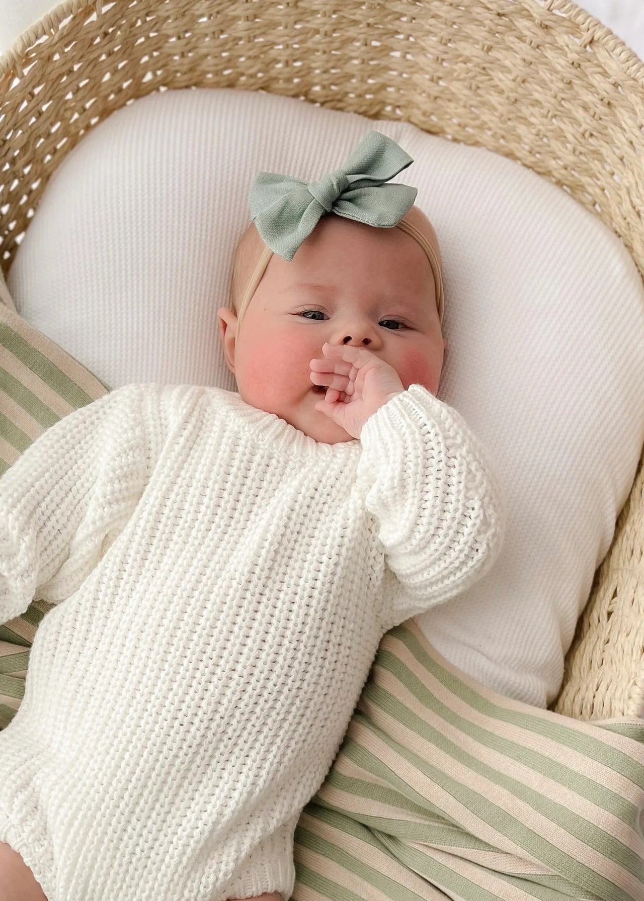 Teal Bow Baby Headband