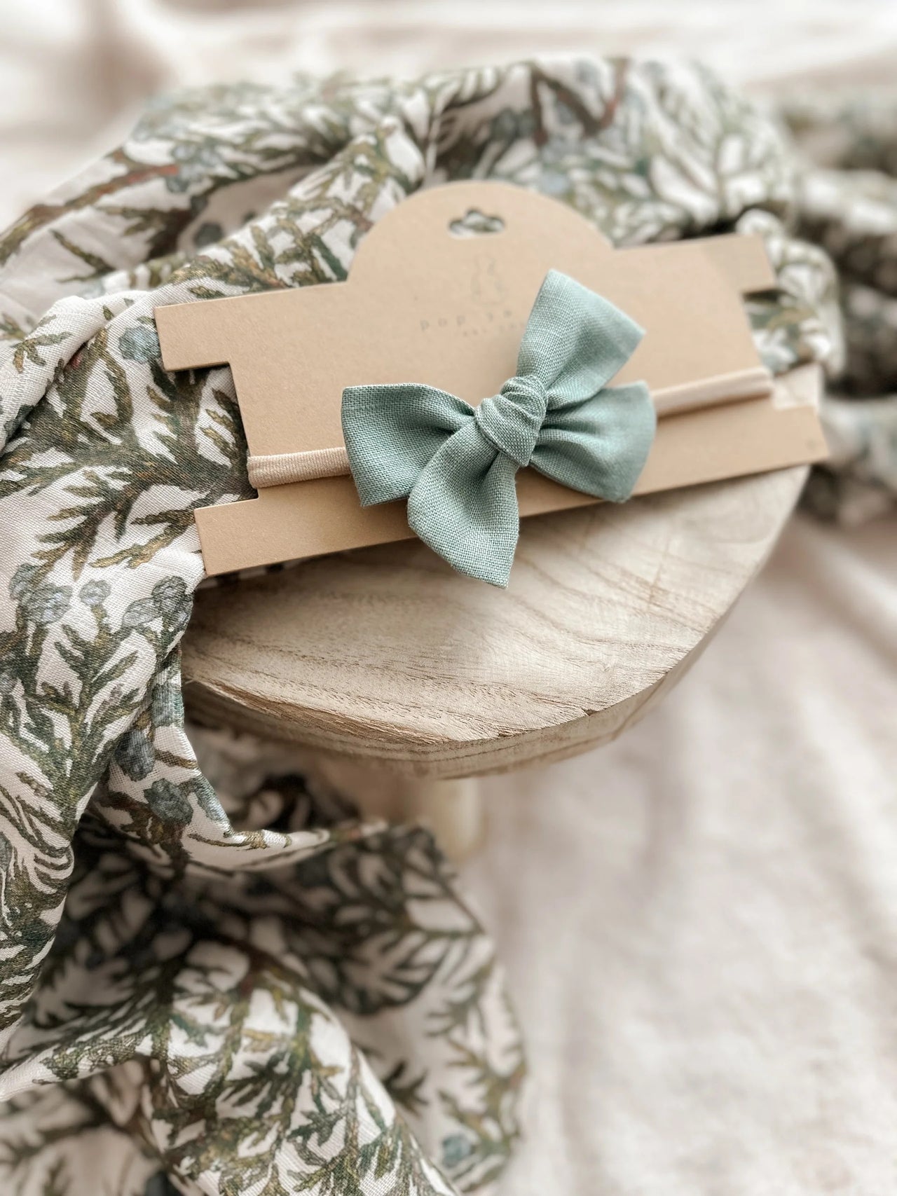 Teal Bow Baby Headband
