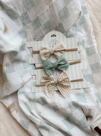 Thumbnail for Teal Bow Baby Headband