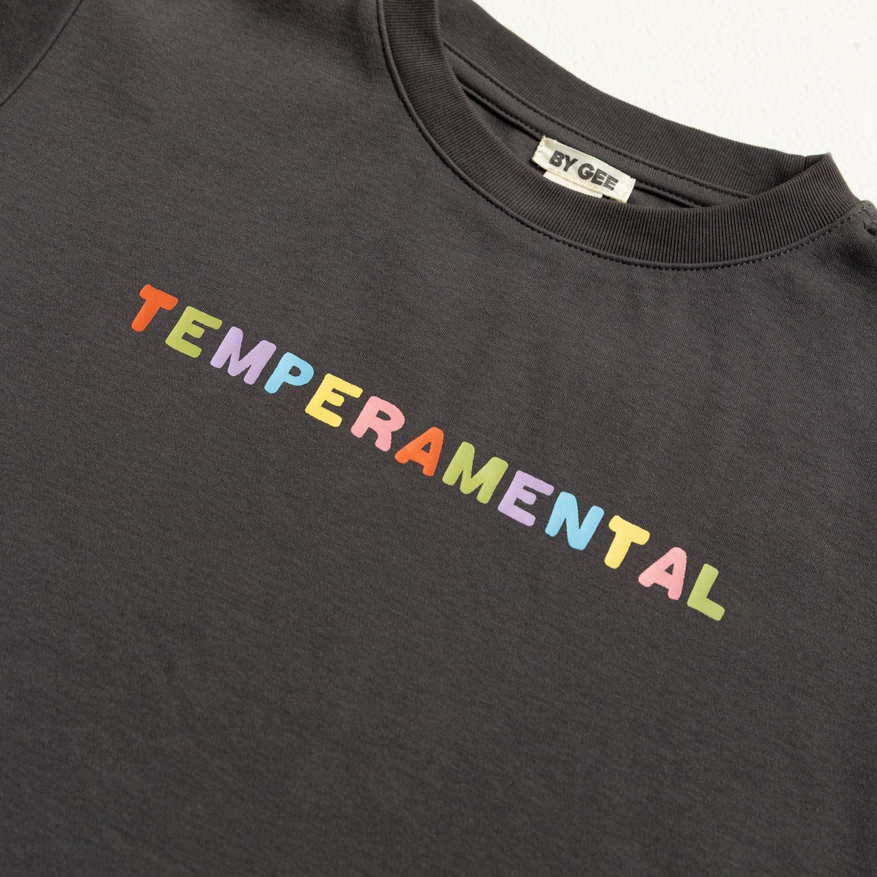Temperamental Boxy Tee Charcoal