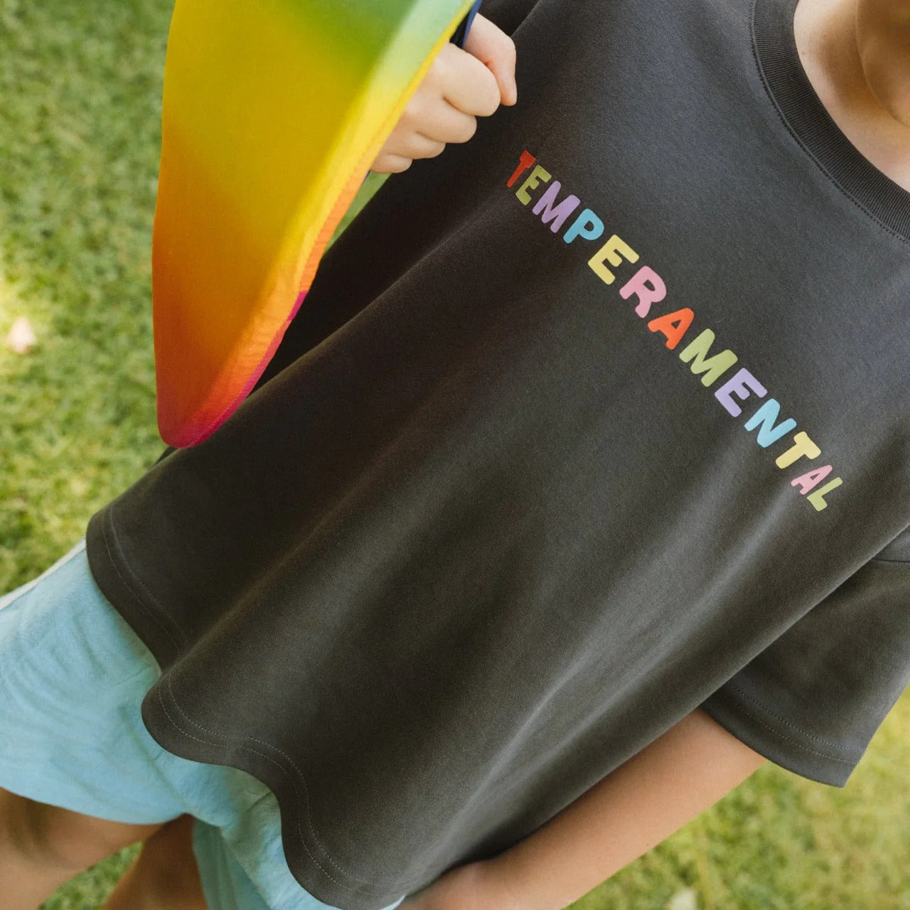 Temperamental Boxy Tee Charcoal