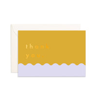 Thumbnail for Thank You Mustard Ripple Mini Greeting Card