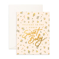 Thumbnail for Welcome Sweet Baby Broderie Greeting Card